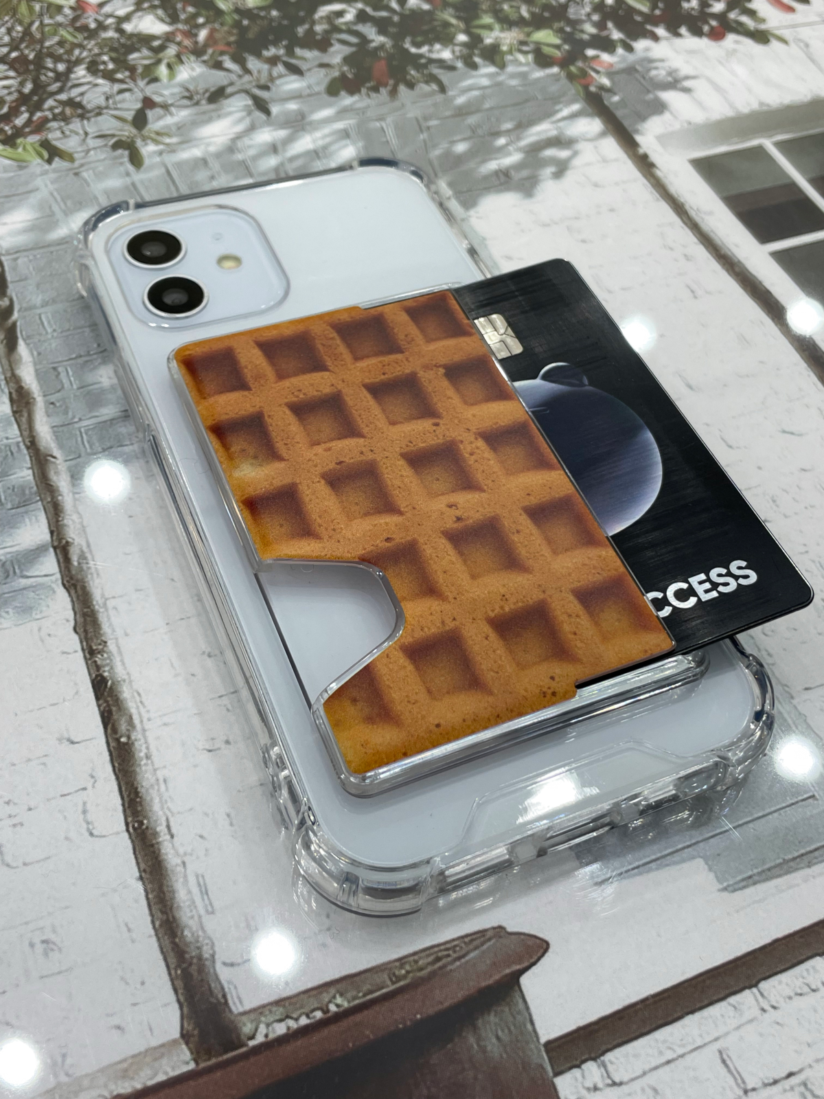 FAKEJAZZ SOCIAL CLUB Waffle magsafe wallet