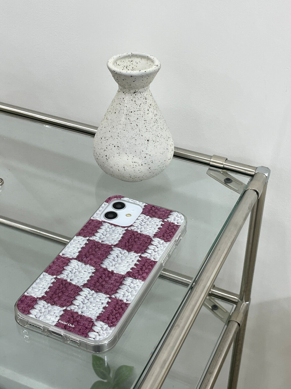 FAKEJAZZ SOCIAL CLUB Checker knit magsafe