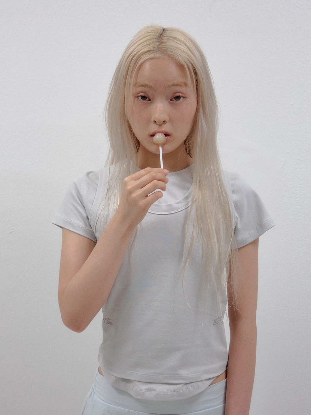 [PORICO] PASTEL HALF T_GREY