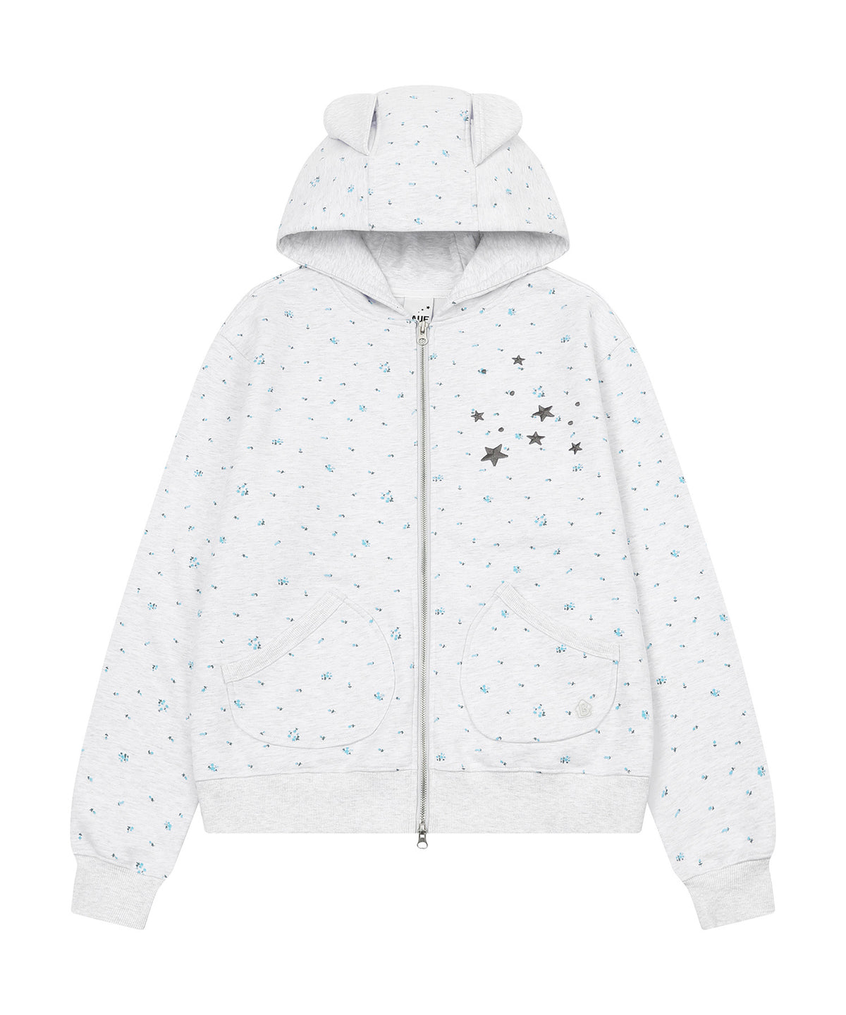 bauf-fw-26-puppy-ear-star-zip-up-hoodie-floral-melange-melange-s
