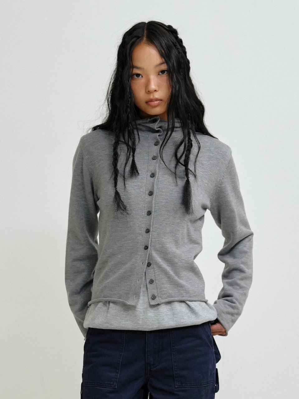 plzproject-fw-26-mock-neck-button-cardigan-gray-gray-s