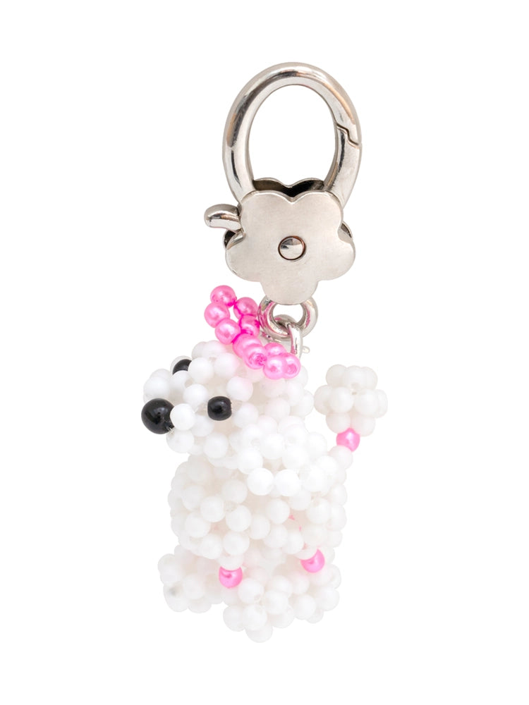 swingset-fw-26-ribbon-poodle-key-ring-white-white-s