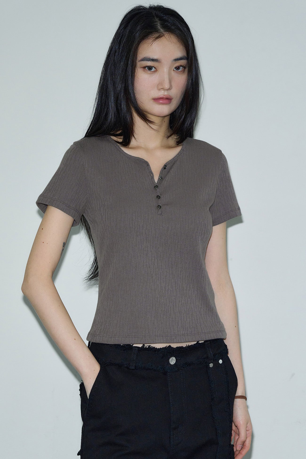 sis-a-ss-25-button-henryneck-half-tshirt-/-ash-gray