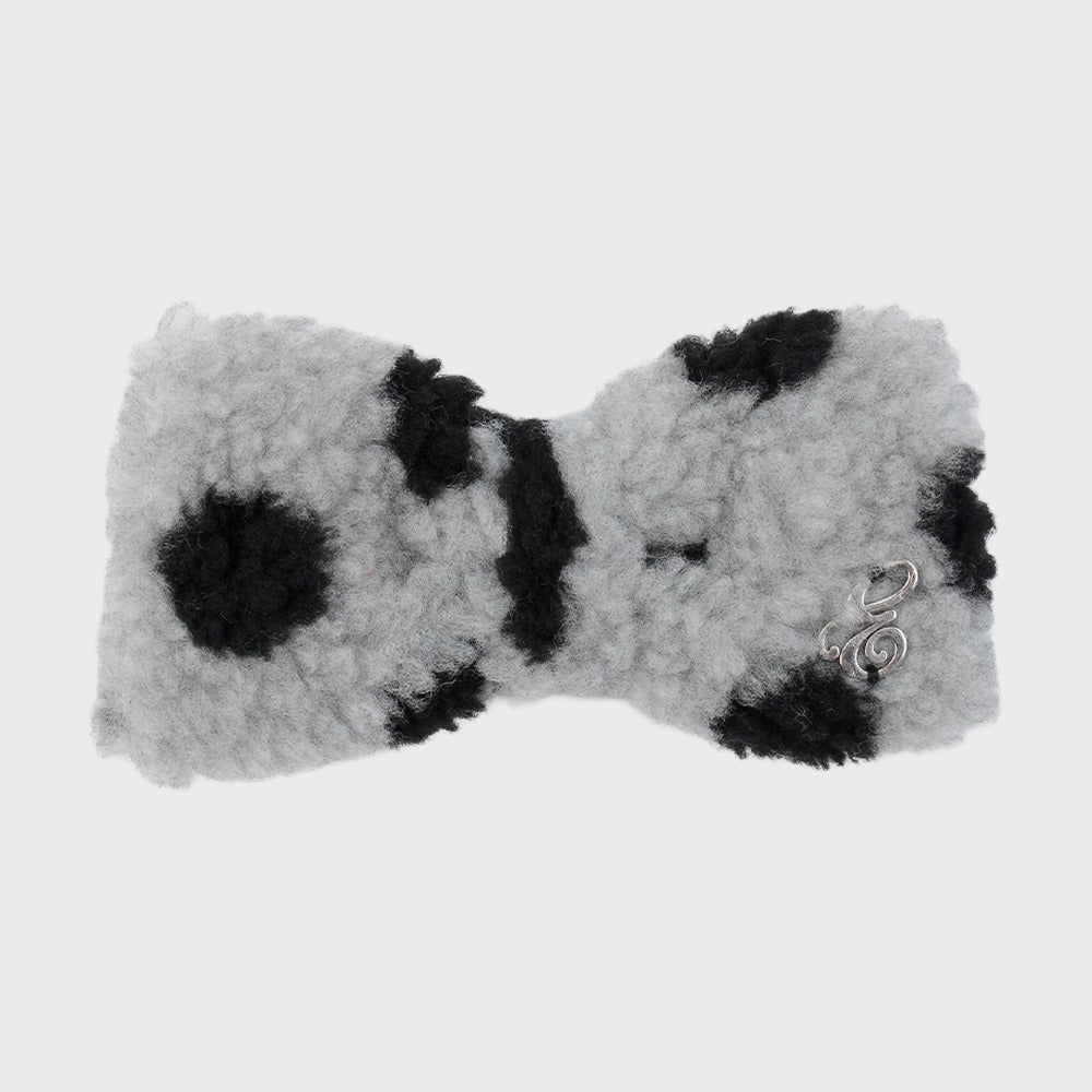 eireve-fw-25-polka-dot-fur-big-bow-barrette-grey-grey-s
