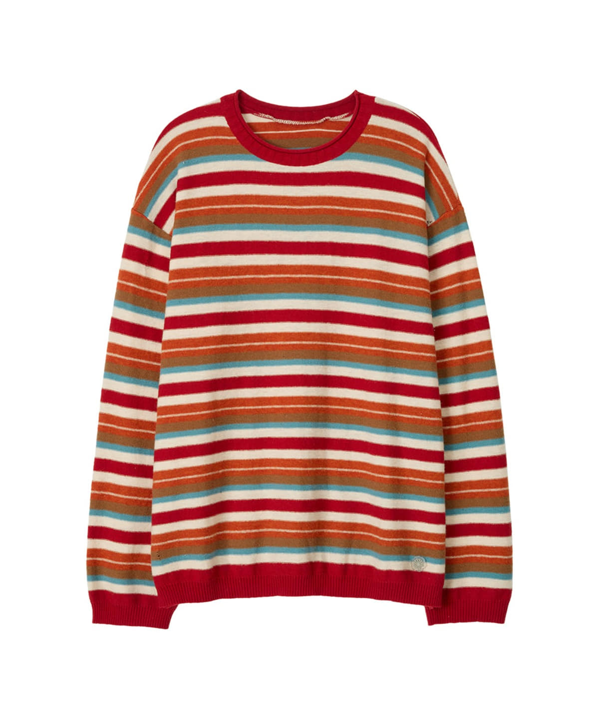 dandel-ss-26-dd-mori-stripe-damaged-knit-red-red-s