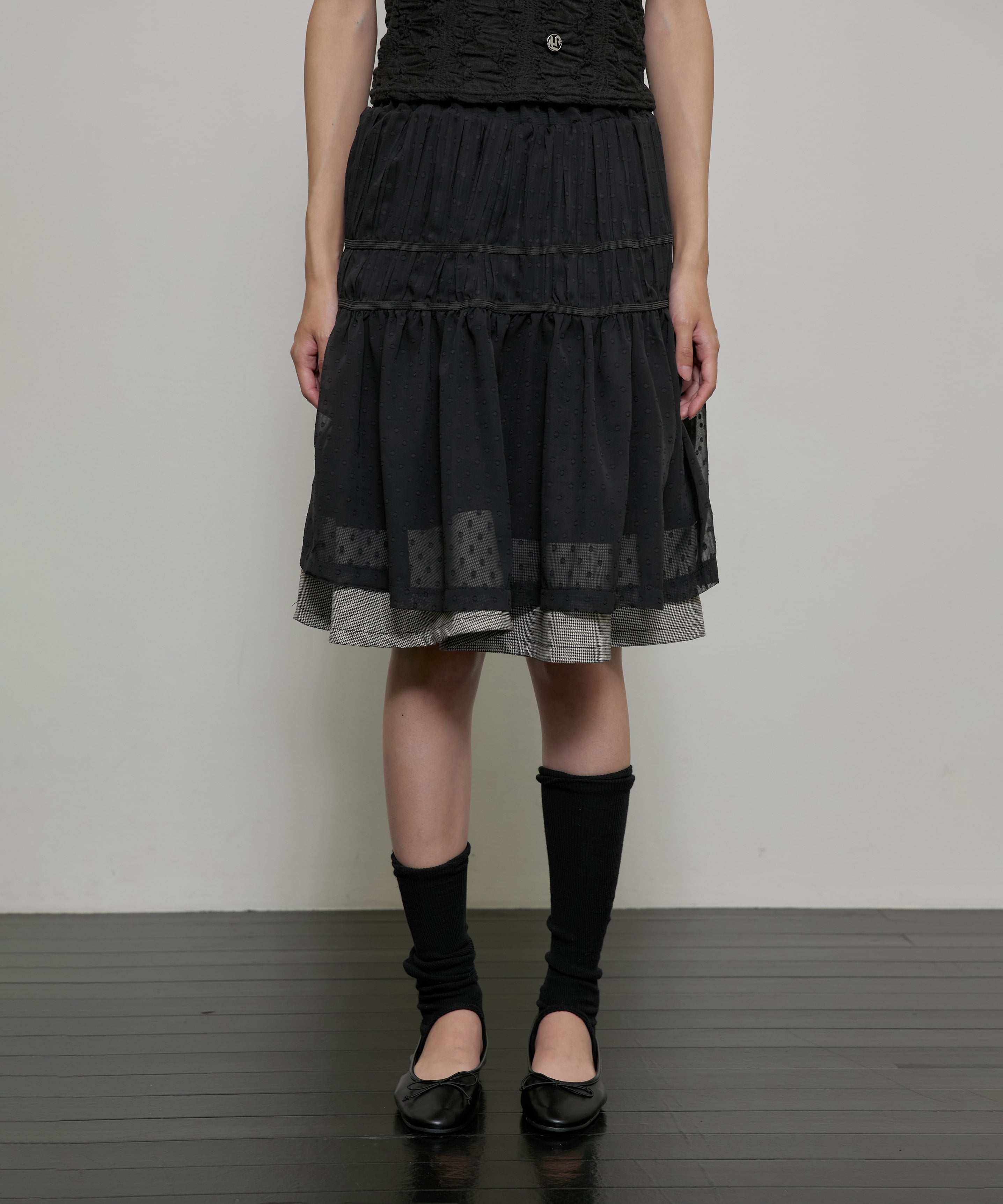 flareup-ss-26-layered-crinkle-check-skirt-fl-269-black-black-s