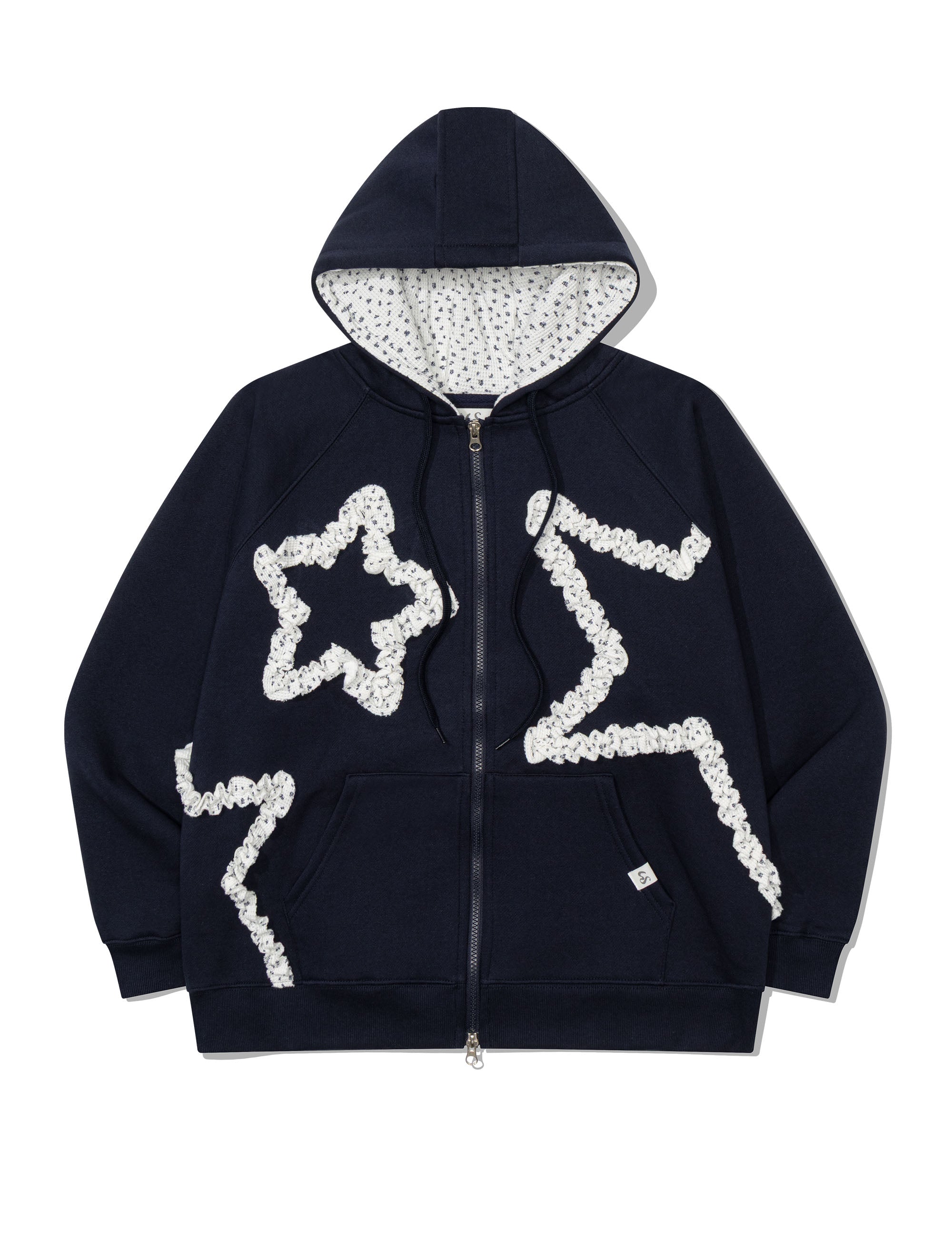 ugly-shadow-fw-25-flower-star-hooded-zipup-navy-navy-s