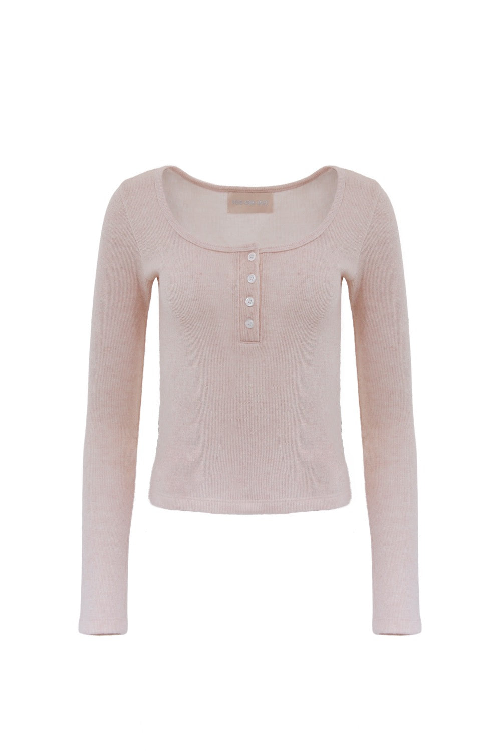 odd-one-out-fw-25-button-melange-knit-top-peach-peach-s