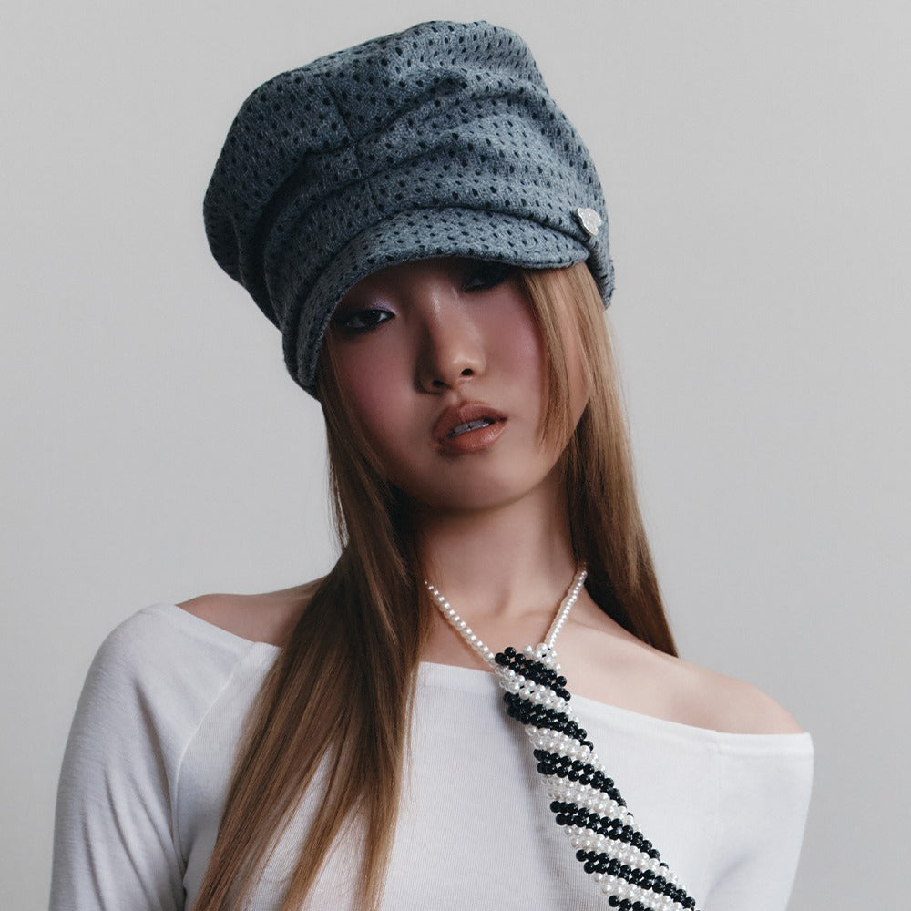 eireve-fw-25-sofia-cap-polka-dot-grey-polka-dot-grey-s