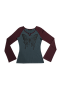 darling-you-are-bad-fw-25-rose-butterfly-raglan-t-shirt-wine-blue-wine-blue-s