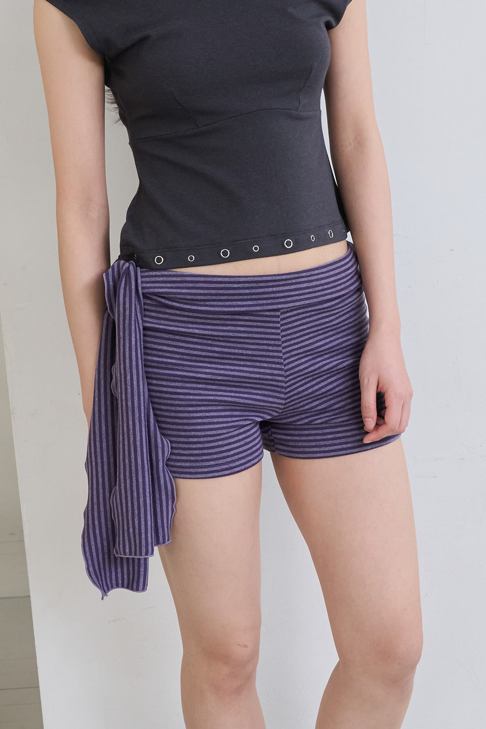 dearstalker-ss-26-aven-stripe-scarf-shorts-purple-purple-s