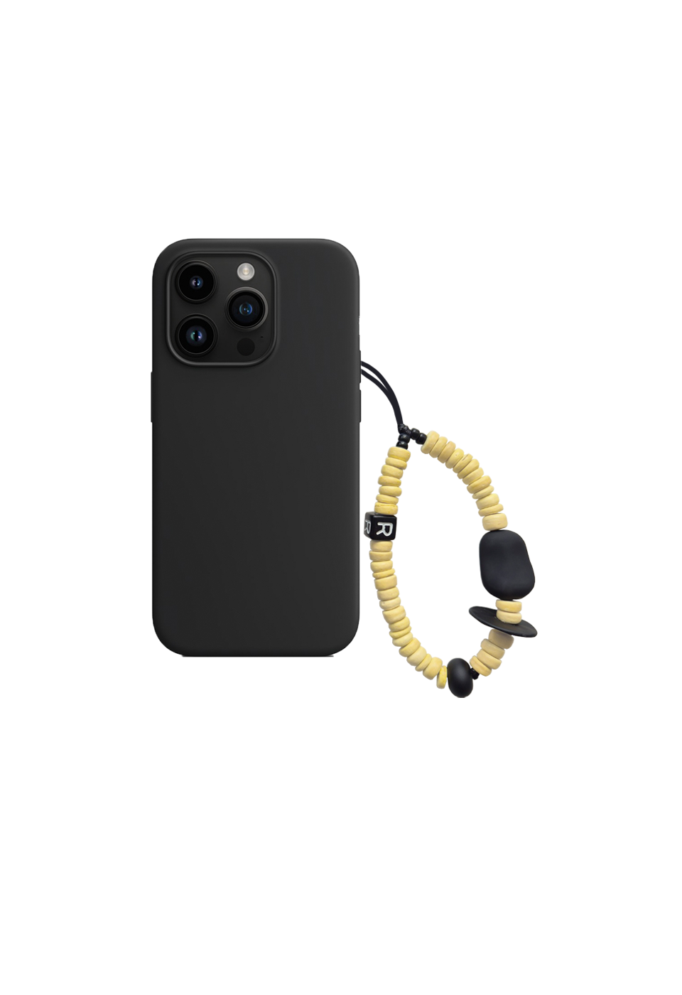 revoirsis-ss-26-nature-beads-phone-strap-short-yellow-yellow-s