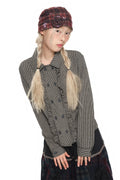 youthbath-ss-26-double-button-frill-check-shirt-black-black-s