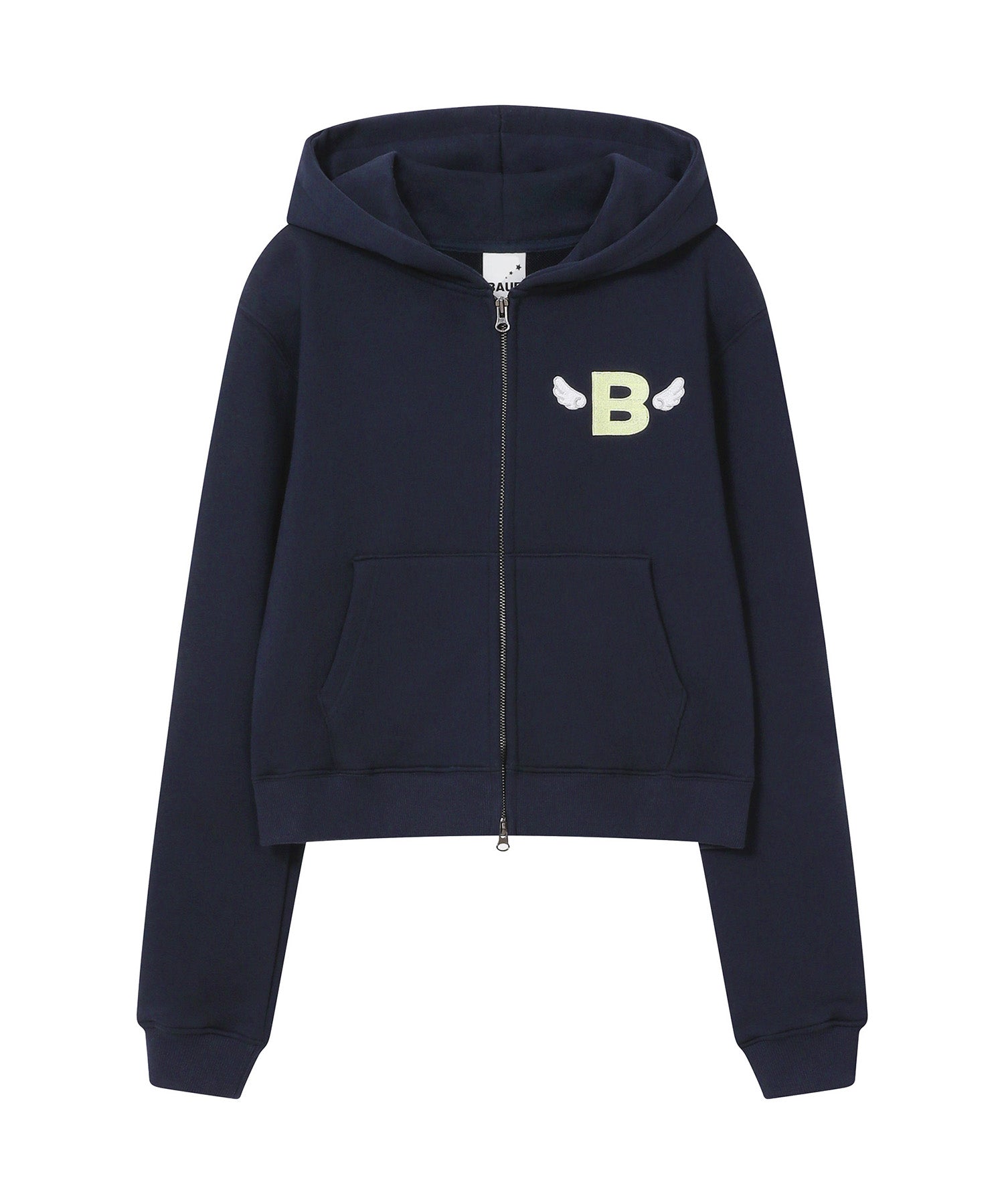bauf-fw-26-b-logo-angel-wing-slim-fit-cropped-zip-hoodie-navy-navy-s