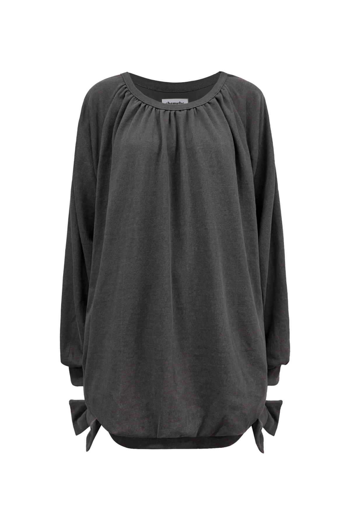 chemehc-fw-26-balloon-sweat-mini-dress-charcoal-charcoal-s