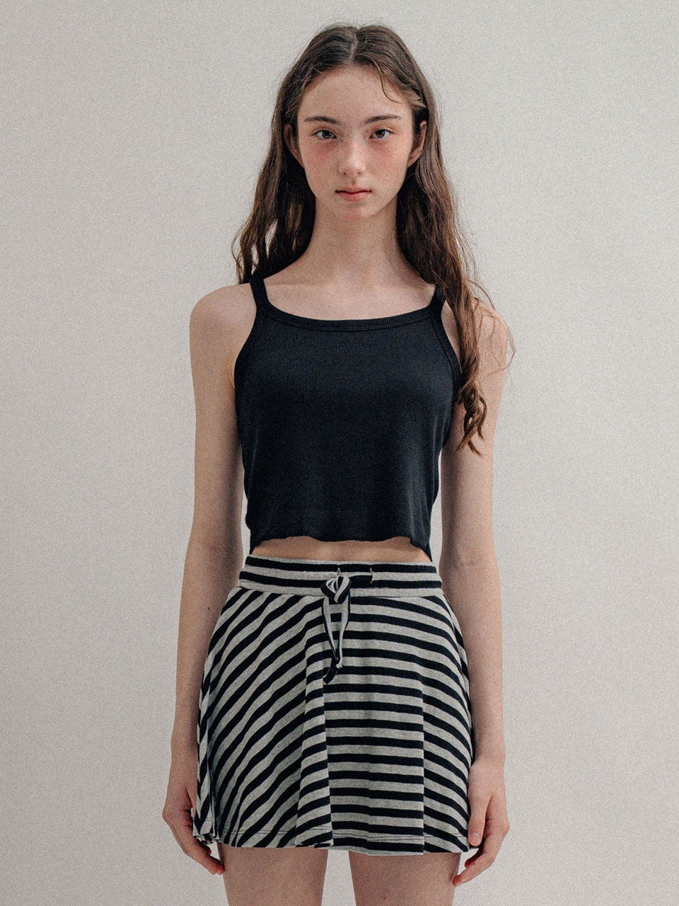 visus-ss-26-striped-mini-skirt-charcoal-charcoal-s