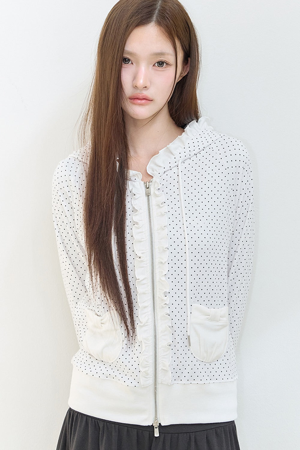 illigo-fw-26-frill-dot-hooded-zip-up-white-white-s