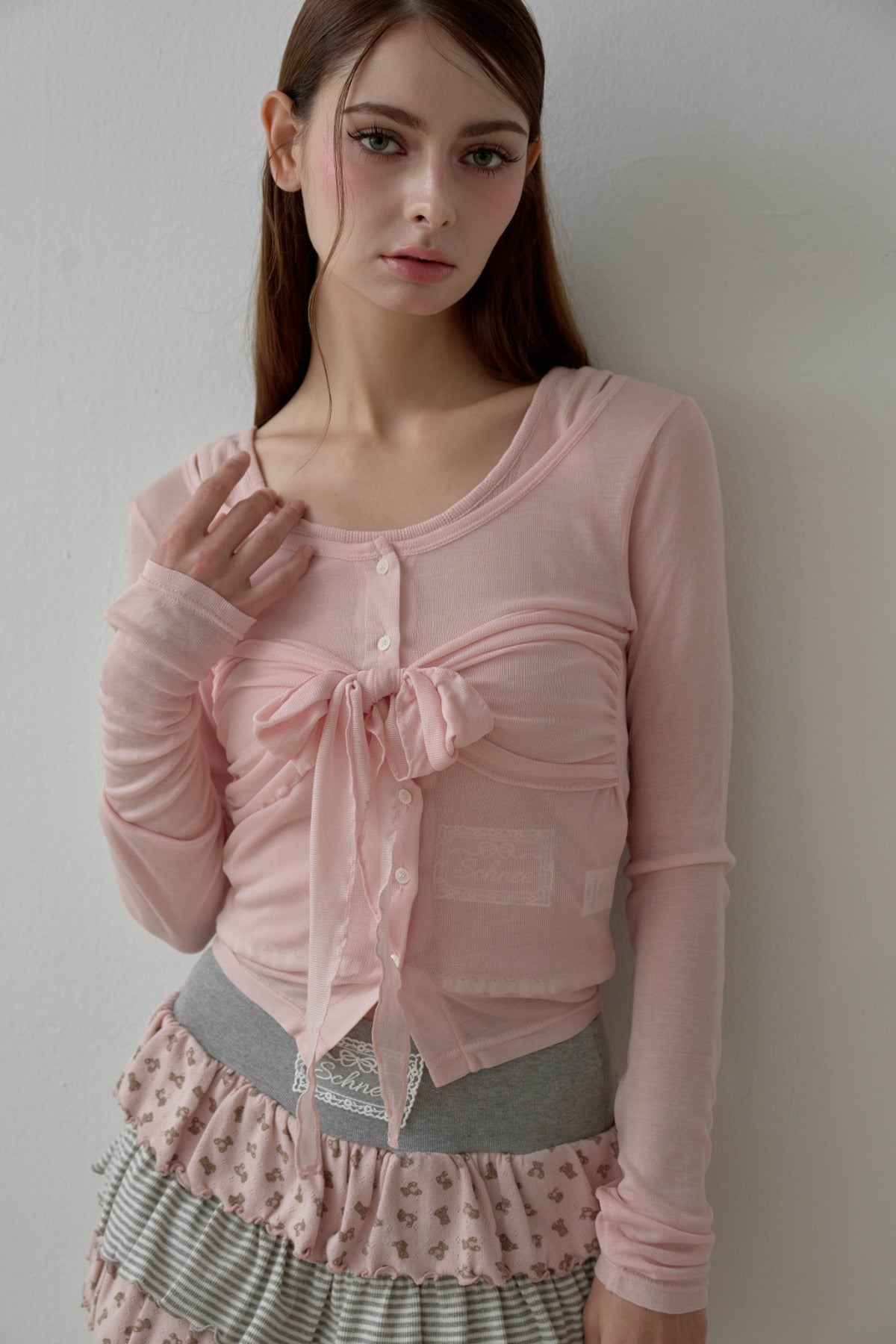 schnee-fw-25-soft-muse-tencel-cardigan-rosynude-rosynude-s