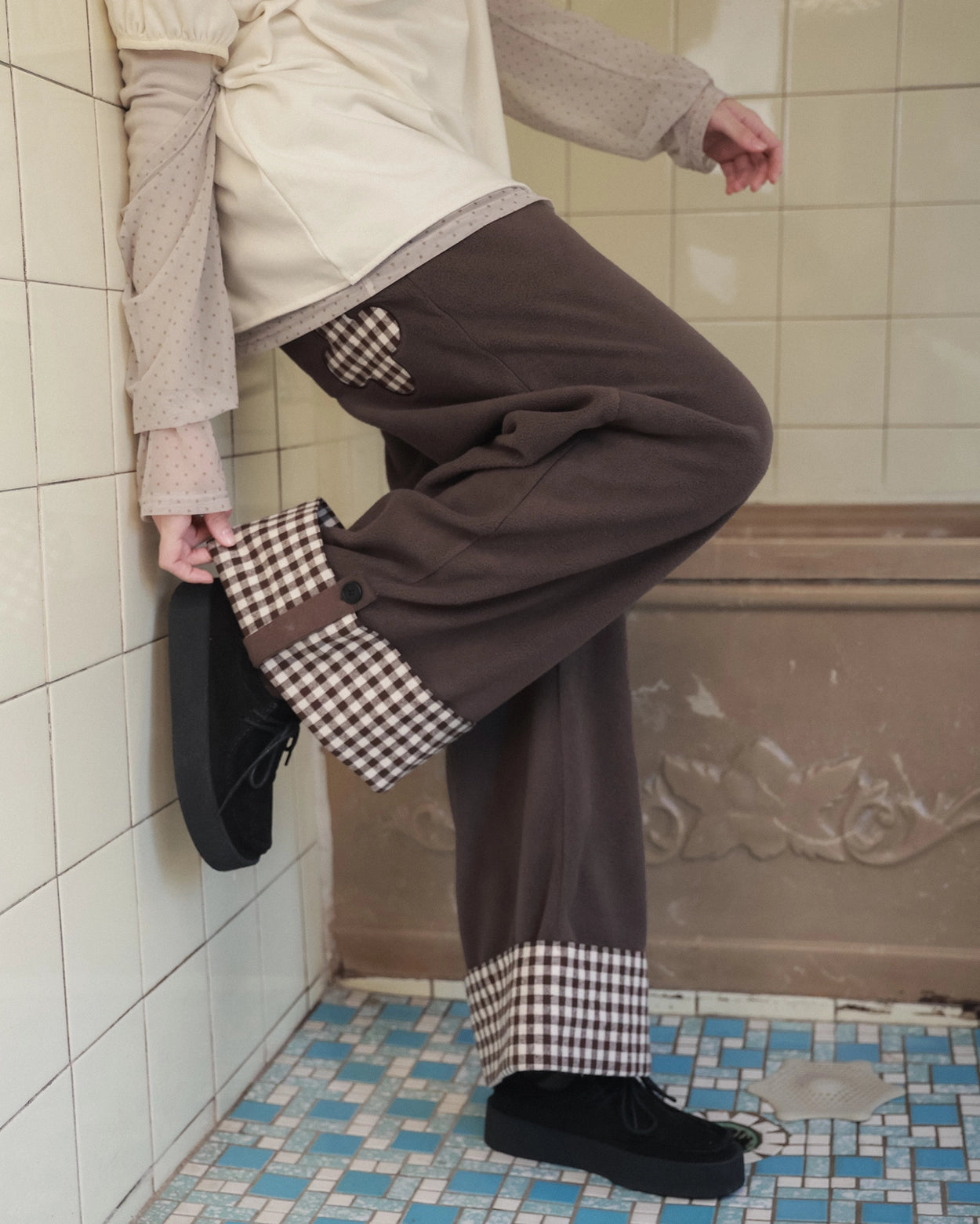 fazed-fw-25-check-folding-fleece-pants-cocoa-cocoa-s