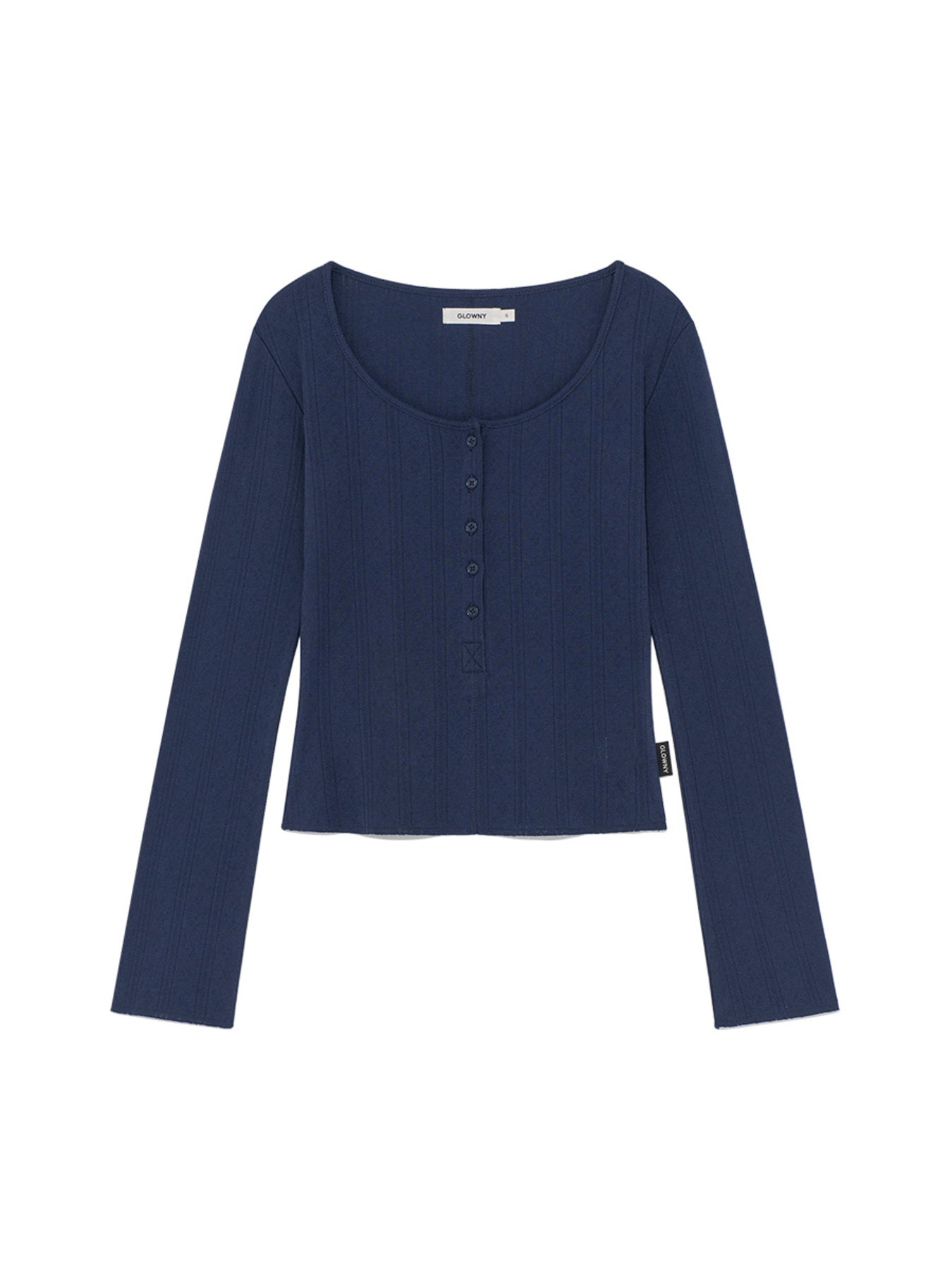 glowny-ss-26-honey-eyelet-button-long-sleeve-navy-navy-s