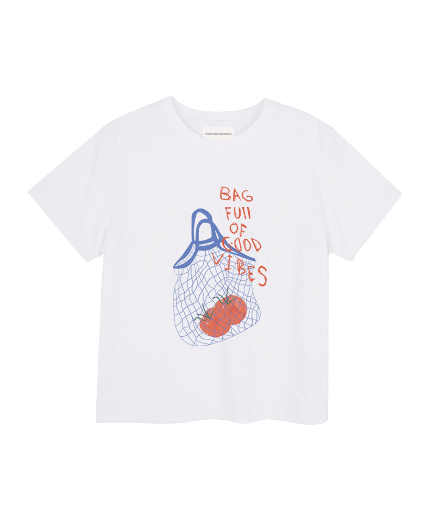 hardcore-happiness-ss-25-tomato-in-bag-slim-shortsleeve-tshirt-white