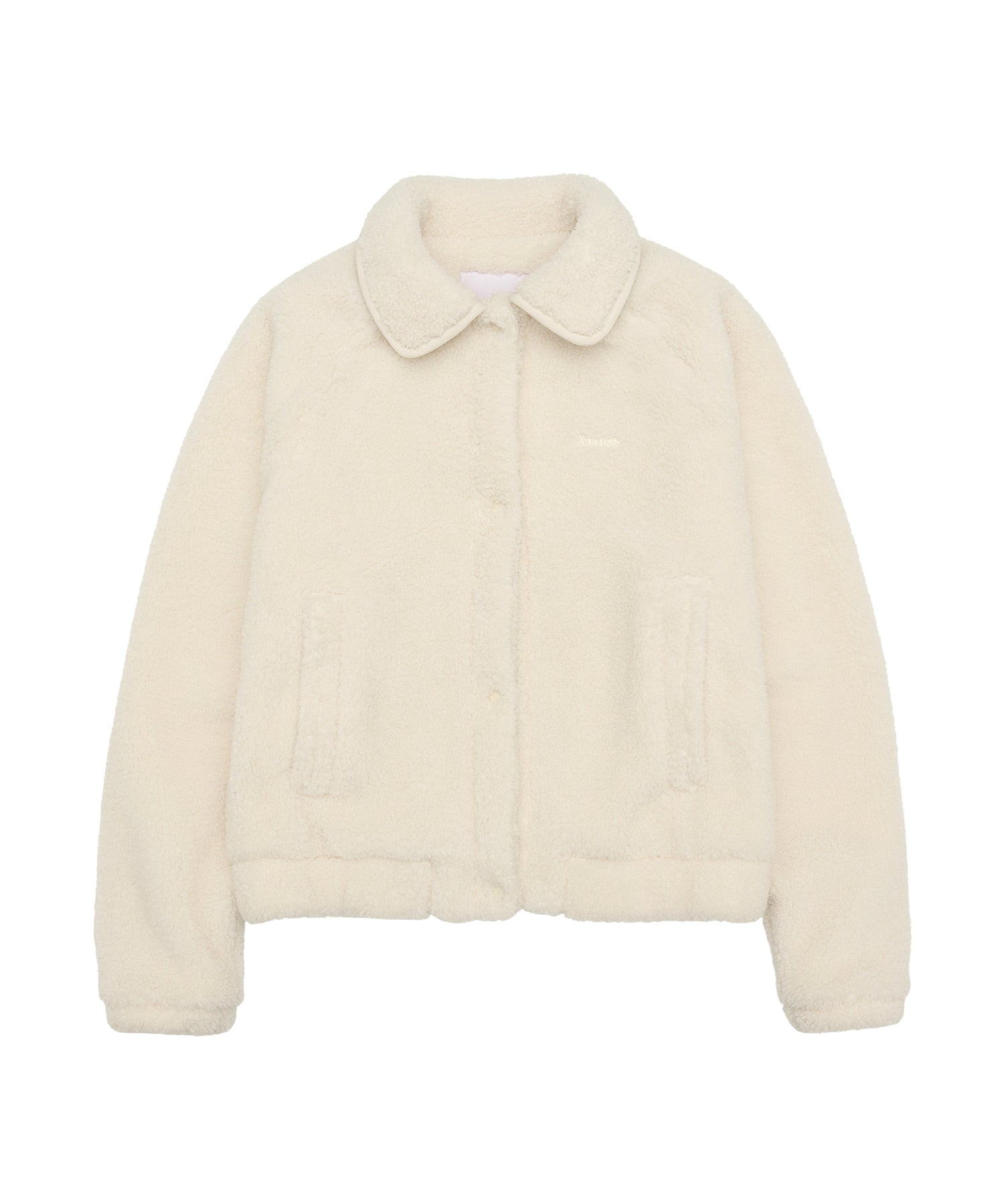 ames-worldwide-fw-25-collar-fleece-jacket-ivory-ivory-s