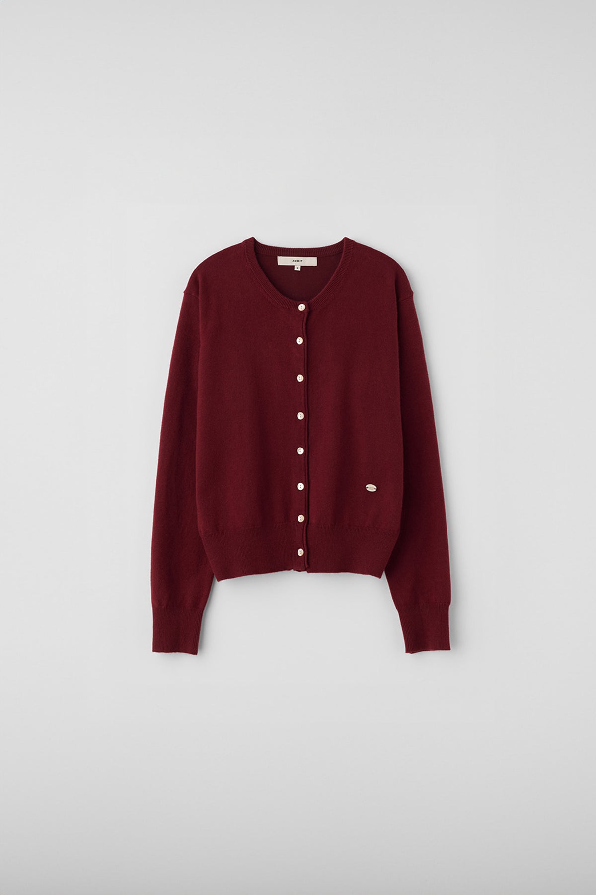 anedit-fw-26-stitch-point-wool-cardigan-wine-black-s