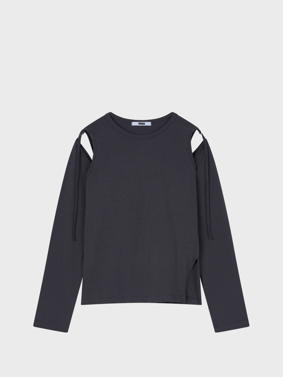 visus-ss-26-hole-sleeve-top-charcoal-charcoal-s
