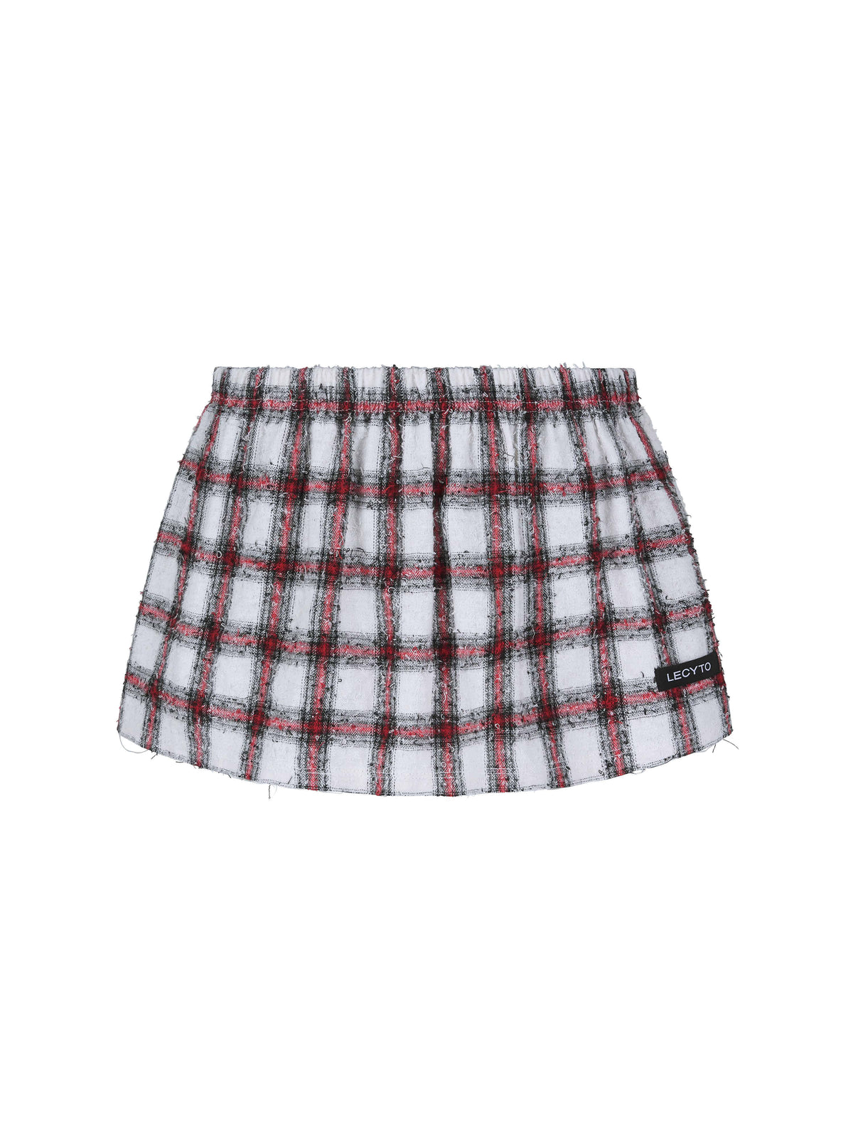 lecyto-fw-26-layered-punk-check-skirt-white-white-s
