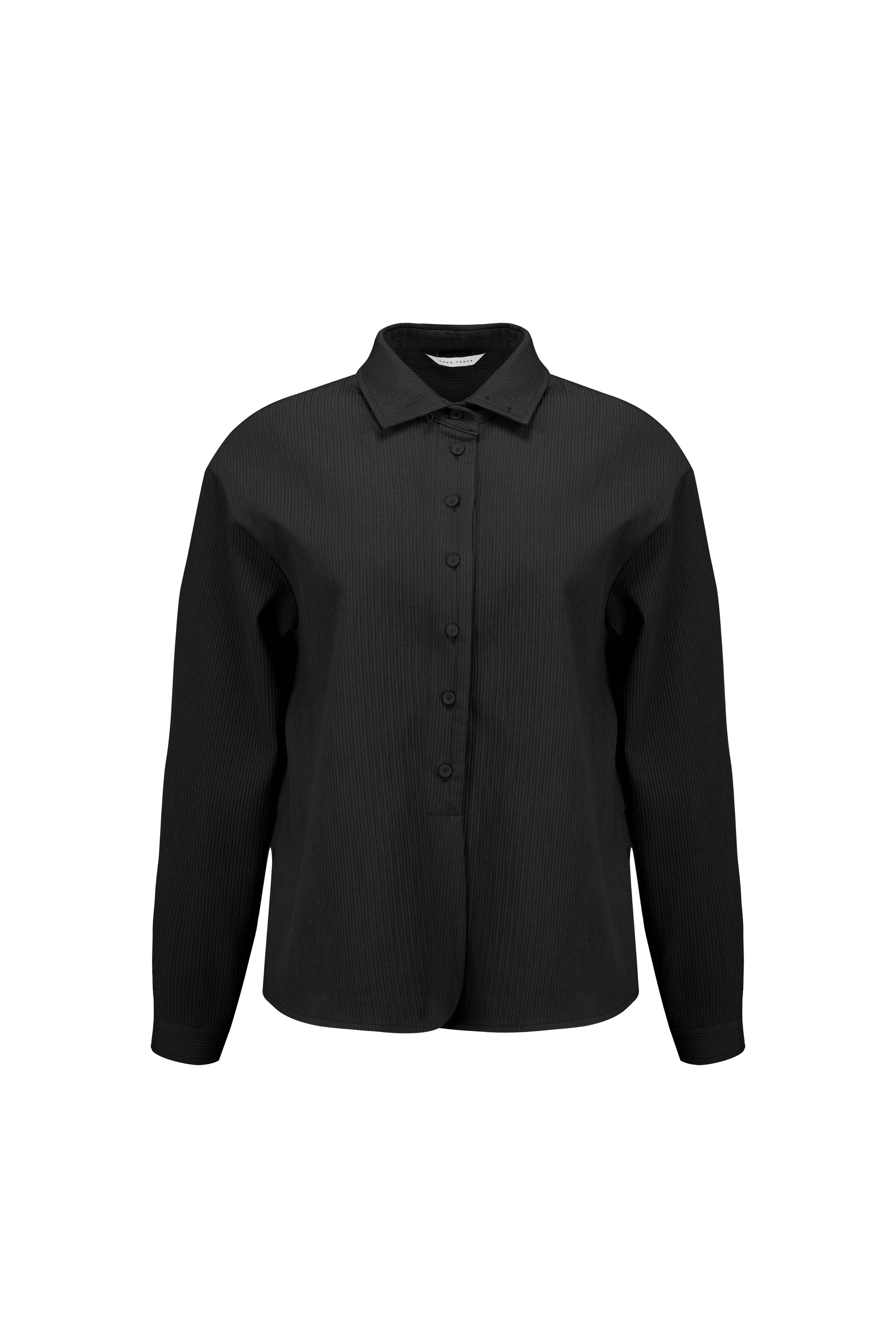 pokofosca-fw-25-oval-button-shirt-black-black-s