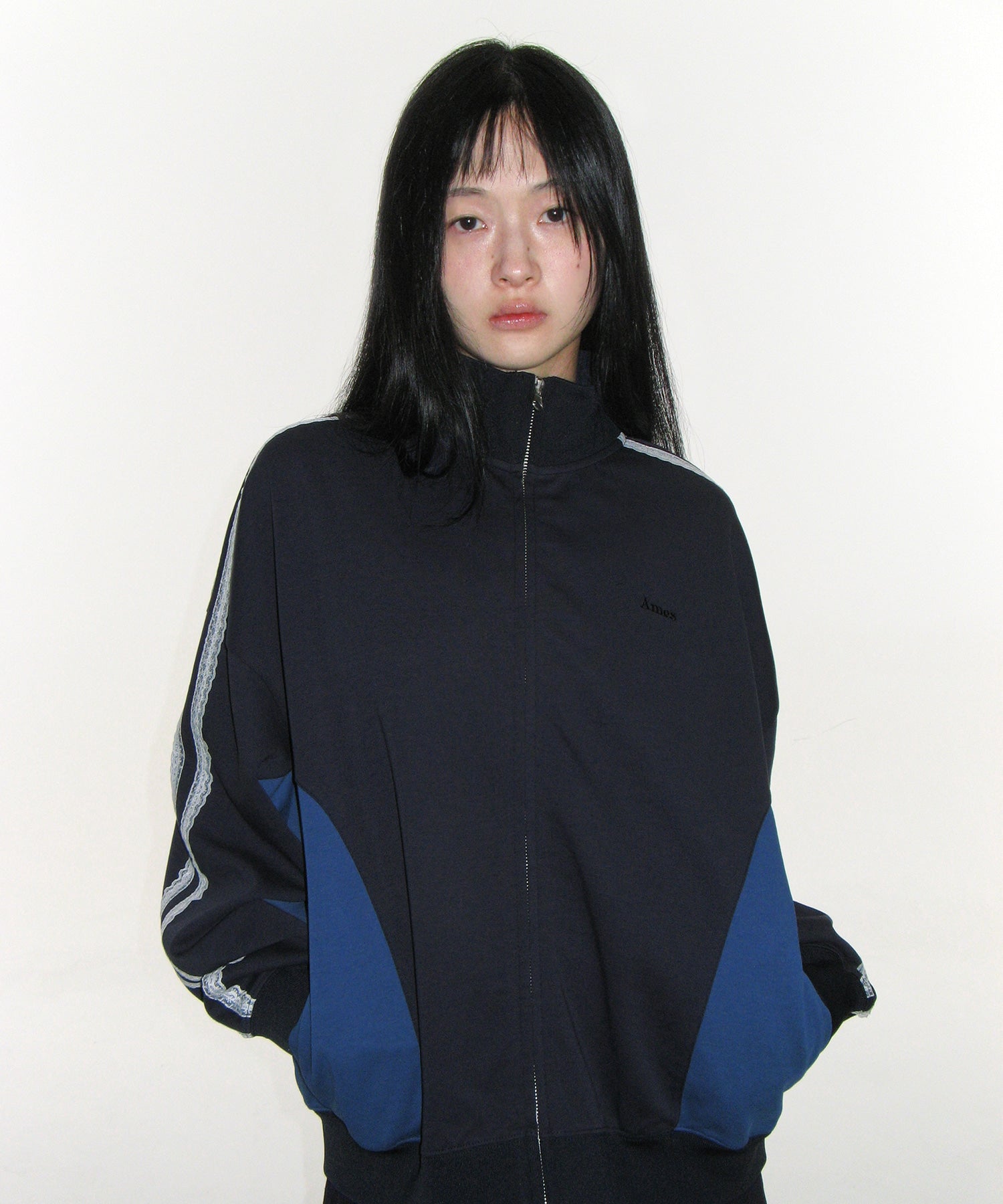 ames-worldwide-ss-26-lace-track-zip-up-navy-navy-s