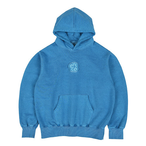 [ERSCO] SS 24 cut washed hoodie_blue