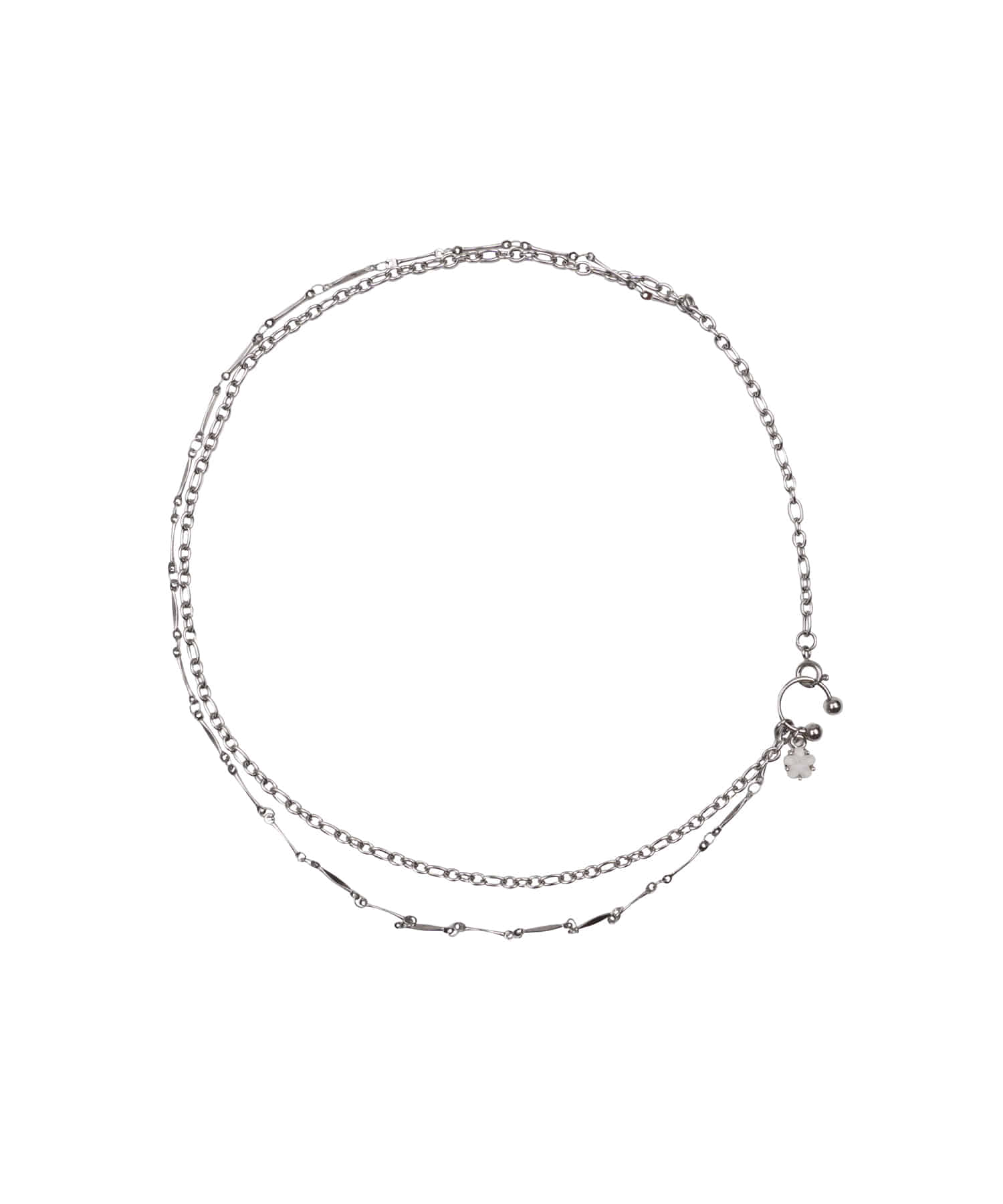 high-school-disco-fw-25-circle-piercing-flower-layered-necklace-silver-s