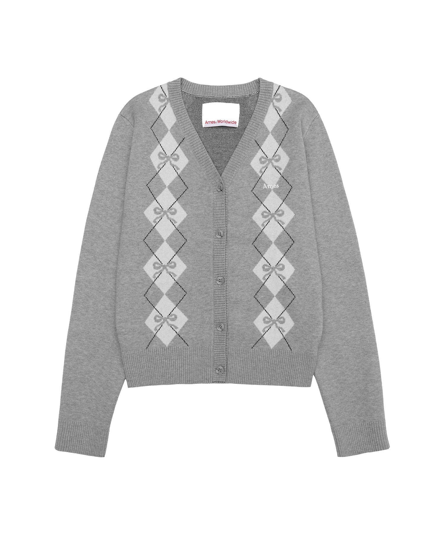ames-worldwide-fw-25-crop-v-neck-argyle-cardigan-grey-grey-s
