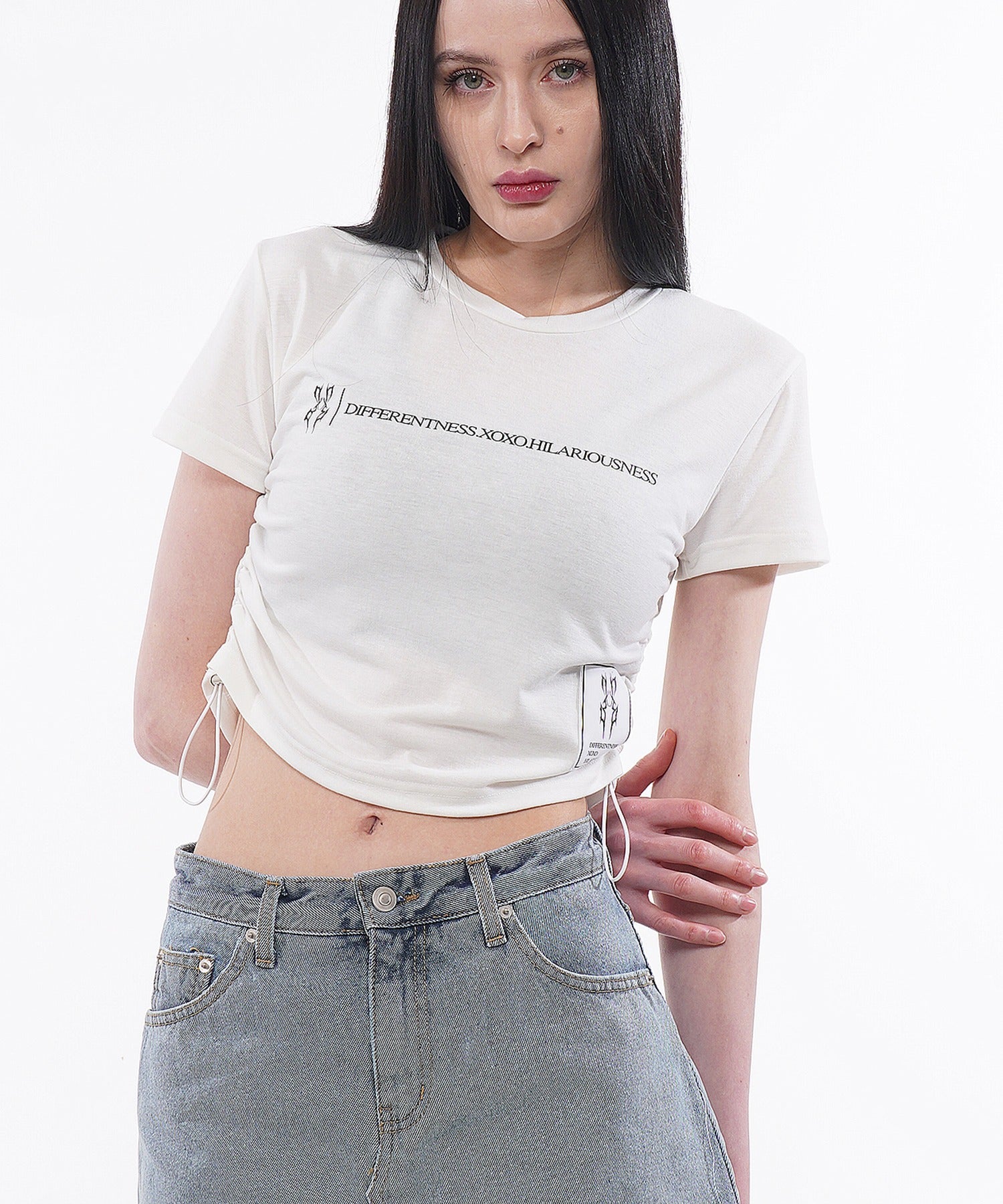 dxoh-ss-26-slogan-side-string-crop-t-shirt-white-white-s