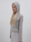 [PORICO] SUMMER SLIM HOODED ZIP-UP_GREY