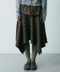 hokuspokus-fw-25-check-drape-skirt-wine-wine-s