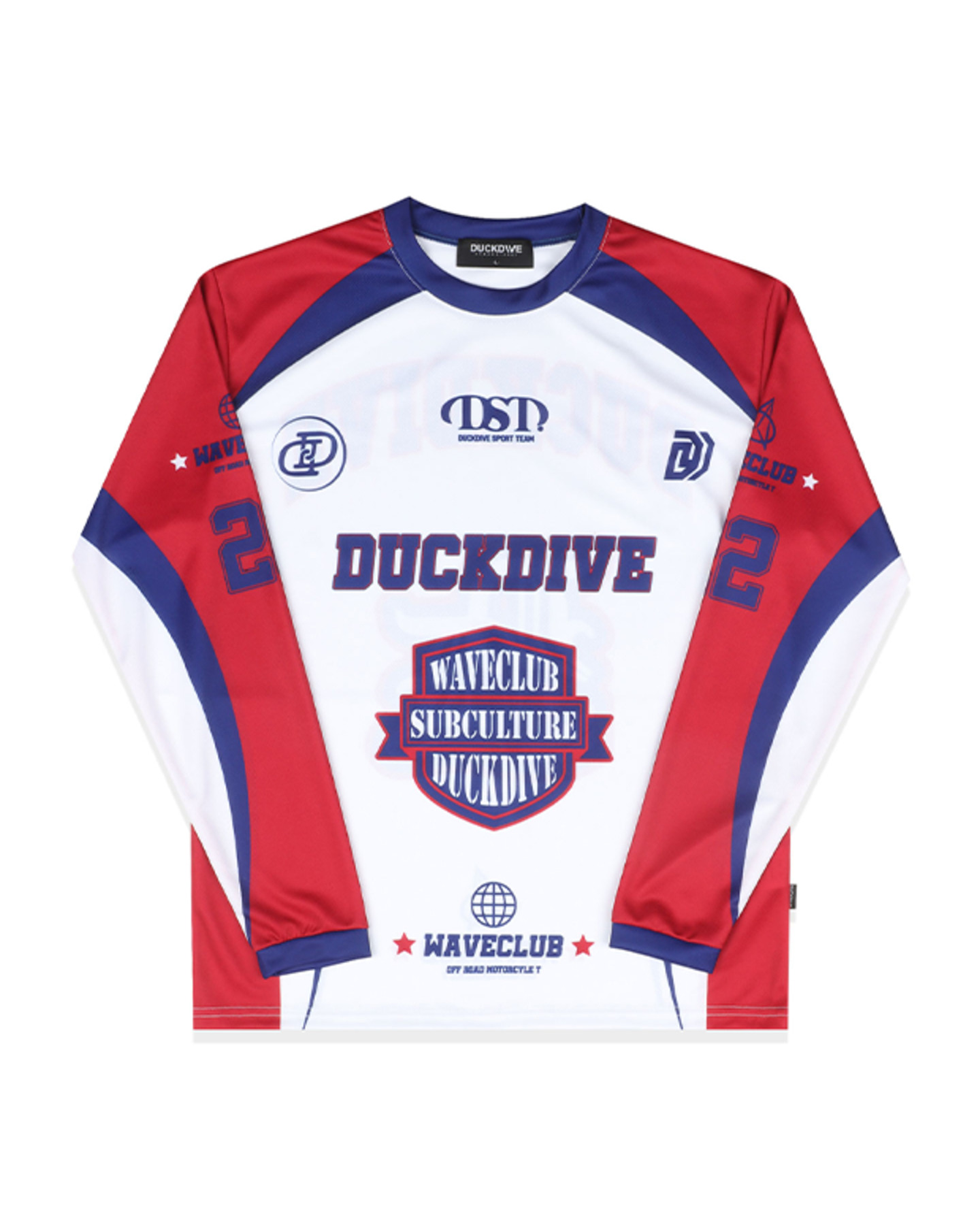 duckdive-ss-26-offroad-mesh-long-sleeve-red-s