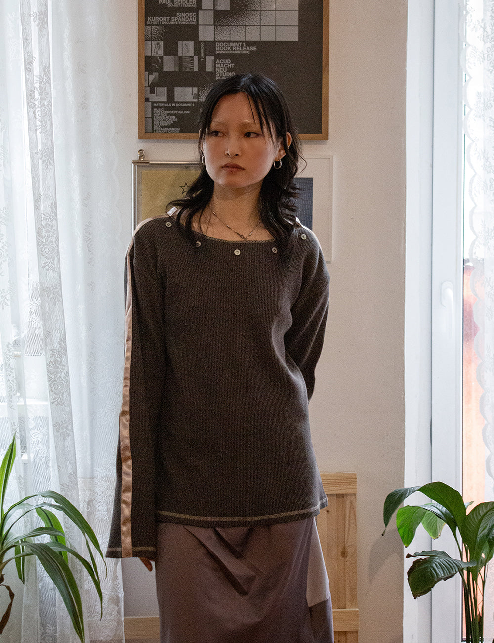 safari-sula-explore-ss-26-button-hoodie-ribed-pullover-in-dark-khaki-khaki-s