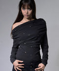 nastyfancyclub-fw-26-eyelet-cowl-one-shoulder-top-black-f26zb520-black-s