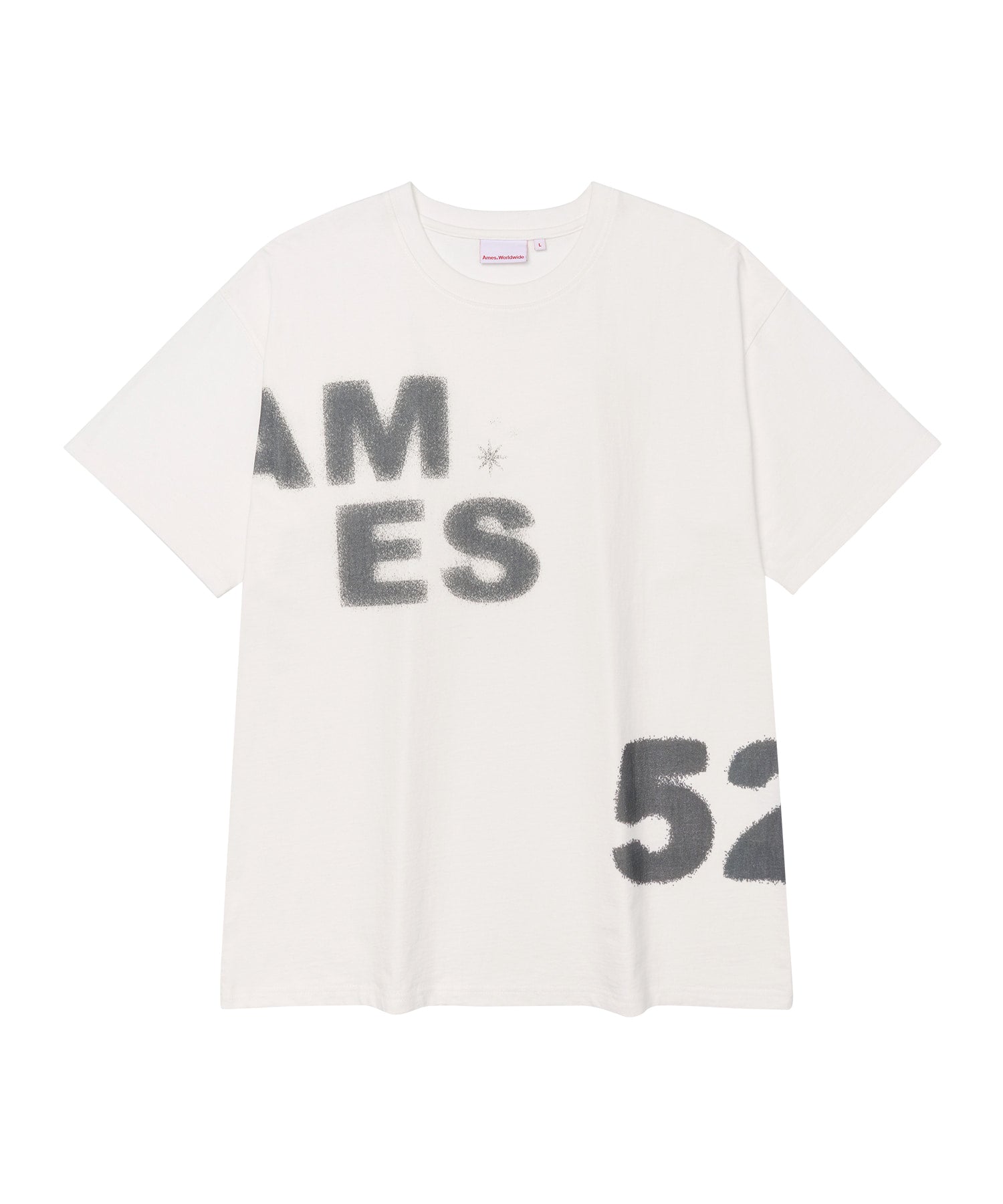 ames-worldwide-fw-26-spray-52-typo-tee-white-s
