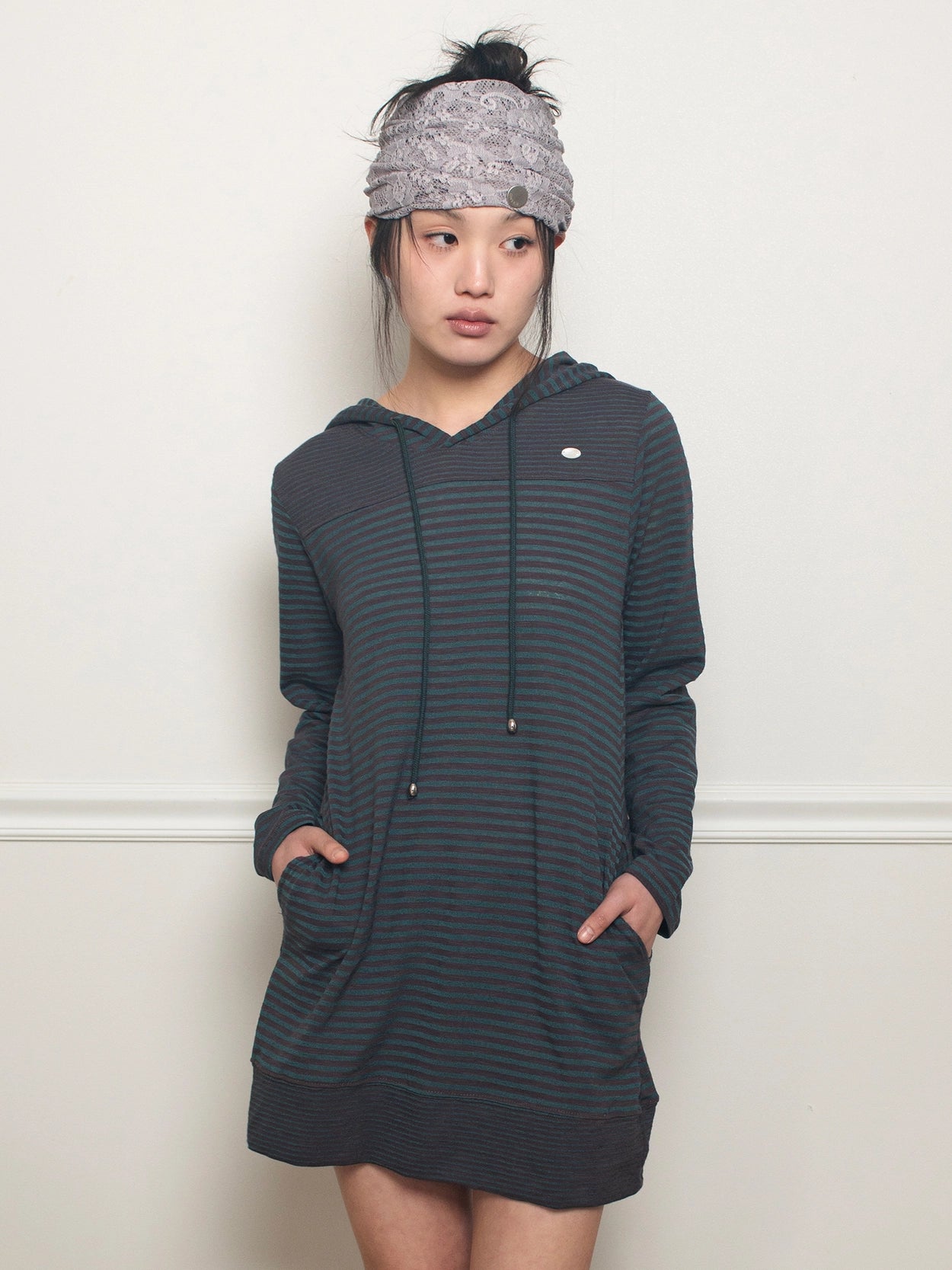 onska-ss-26-stripe-hoodie-dress-green-plum-plum-s