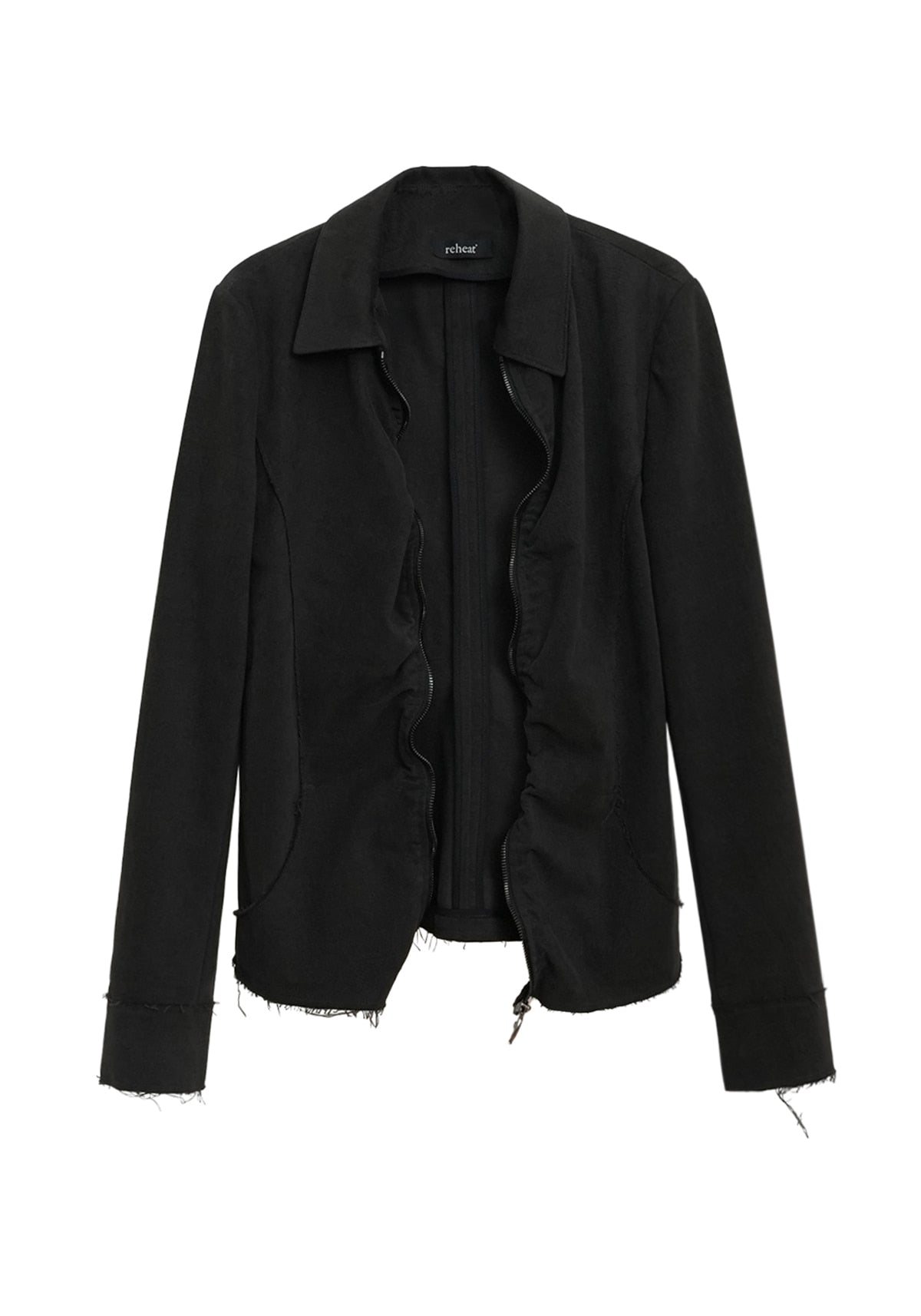 reheat-ss-25-wavy-zipper-jacket-black-s