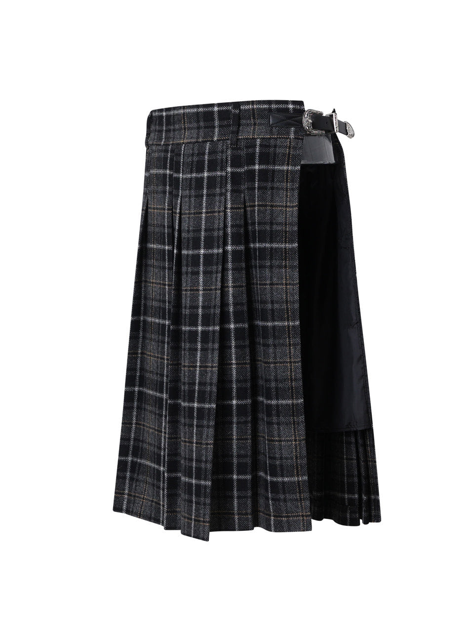 lecyto-fw-24-layered-long-checkered-skirt_(black)