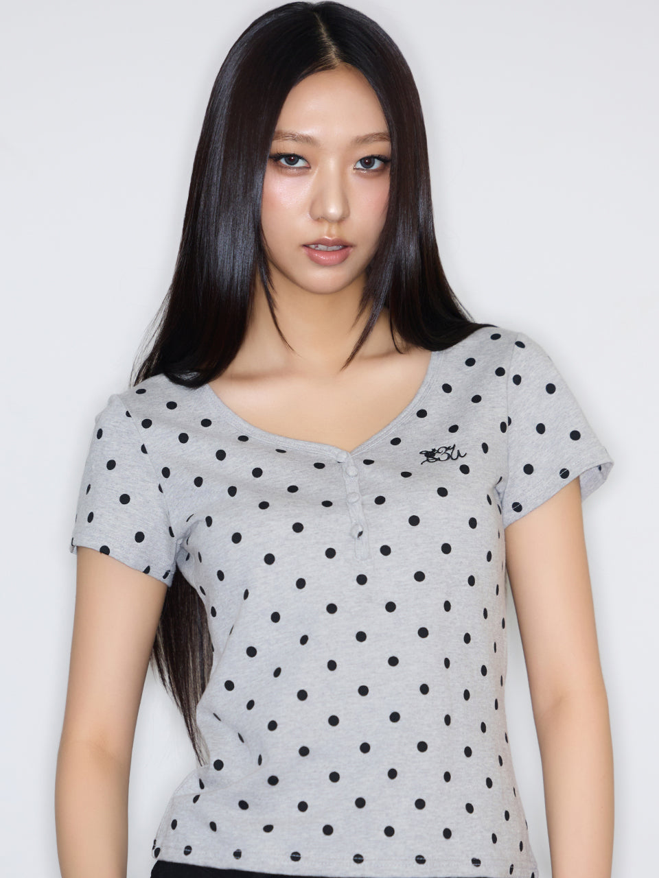 luv-is-true-ss-25-e-basic-iloveu-short-dot-sleeve-tee-gray-gray-s