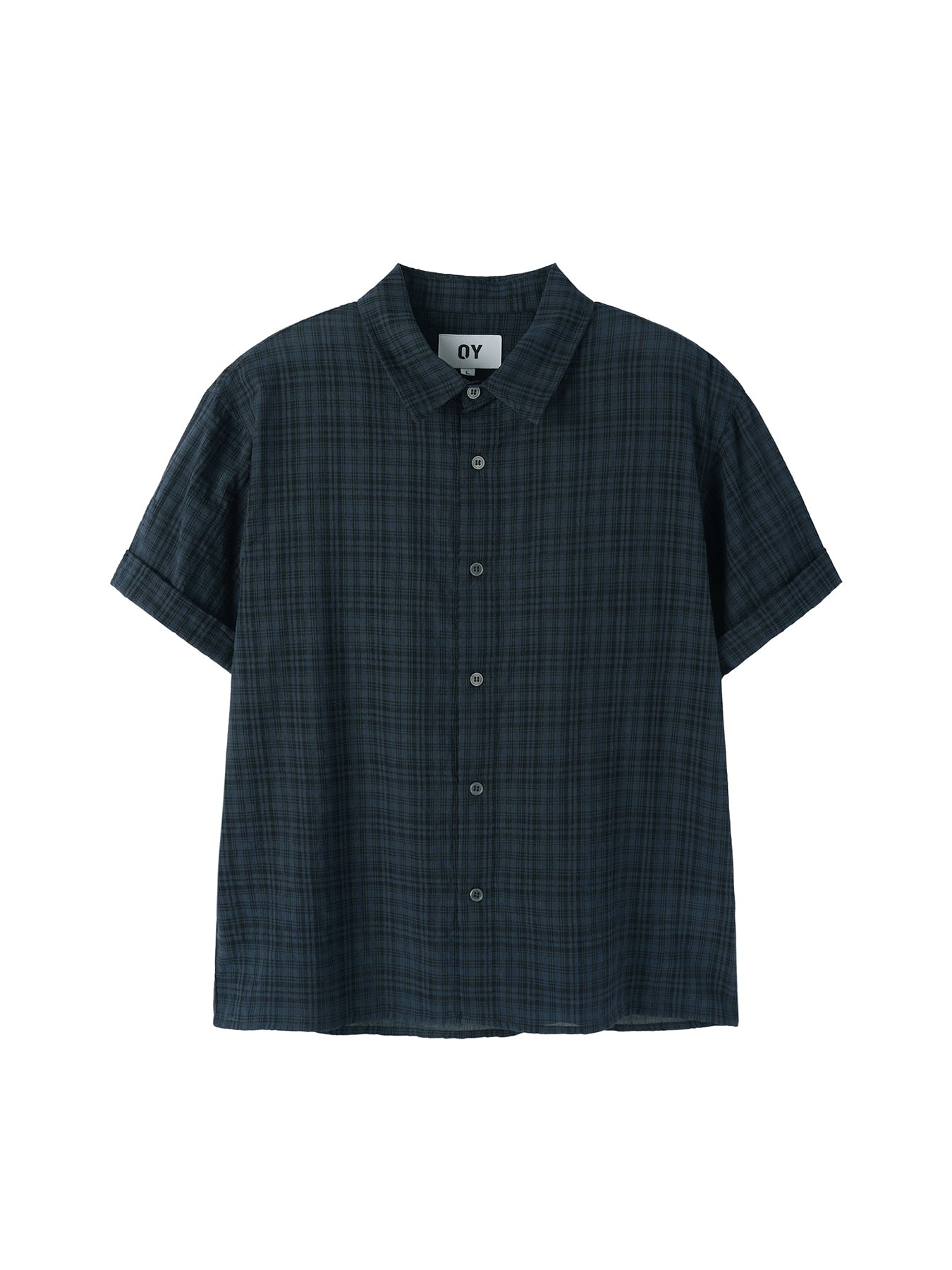 oy-ss-26-check-roll-up-crop-s-s-shirts-navy-navy-s