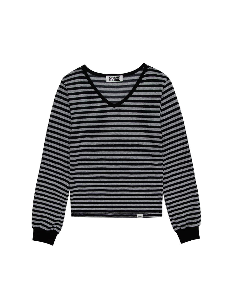 crank-ss-26-cozy-stripe-v-neck-top-grey-gray-s