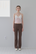 schnee-fw-25-flower-bootcut-pants-brown-brown-s