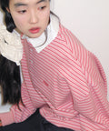 ames-worldwide-ss-26-rugby-stripe-sweatshirt-pink-pink-s