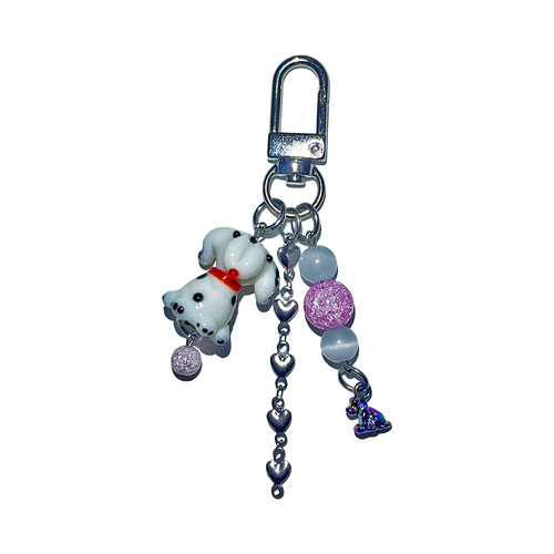 3amgang-seasonless-pink-dalmatian-dog-keychain
